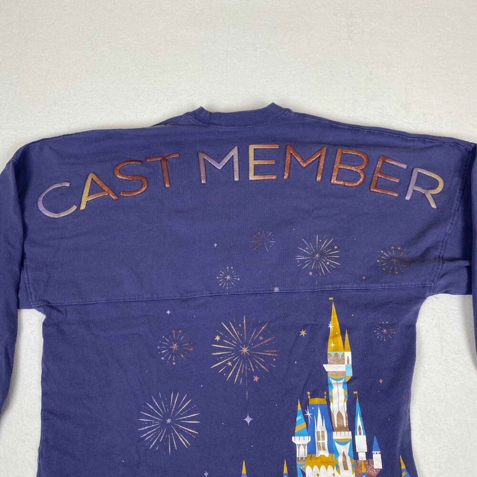 Walt Disney World Cast Member Magical Castle Fireworks Blue Sweatshirt