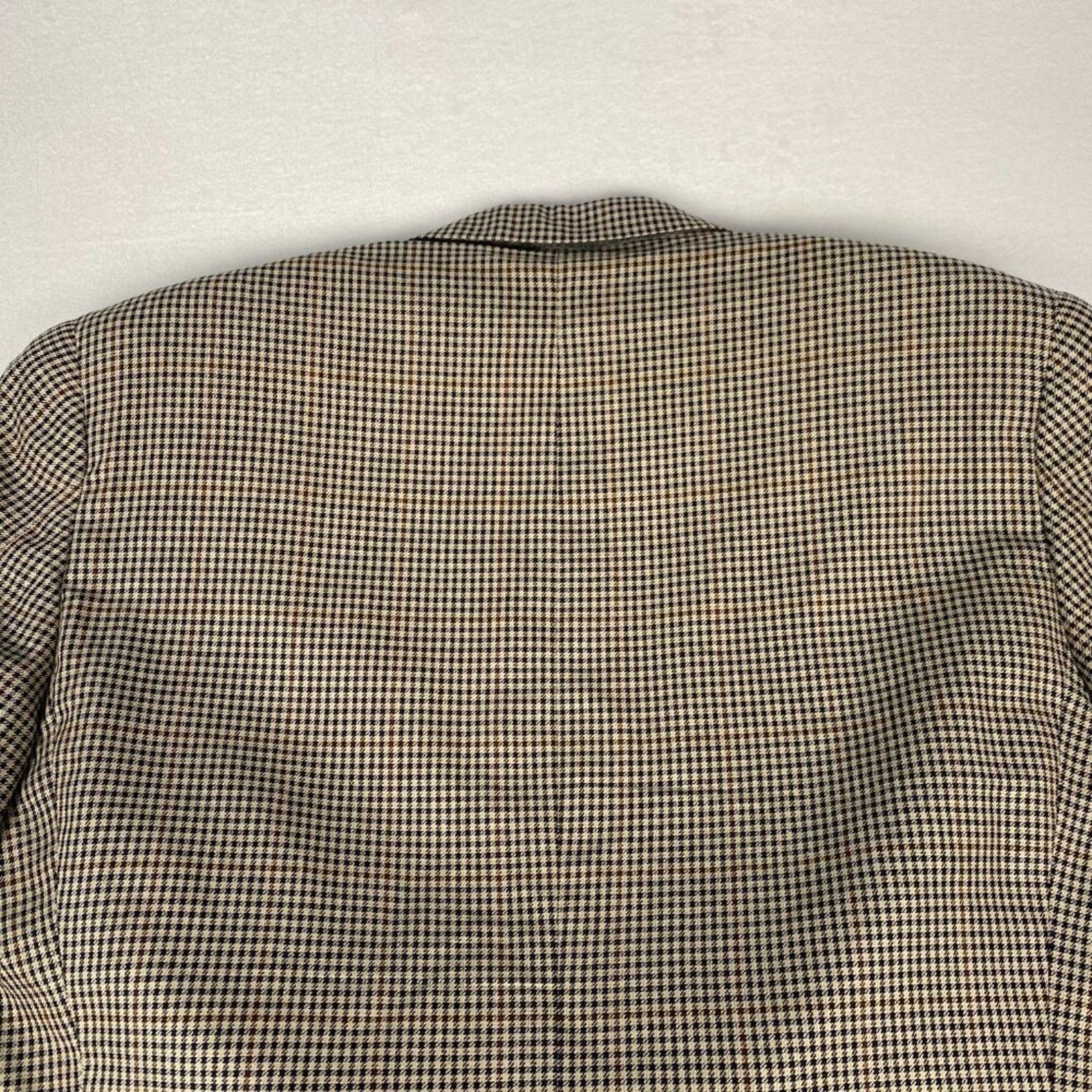 Vintage Made in USA Barneys New York Houndstooth Kilgour French Stanbury Blazer