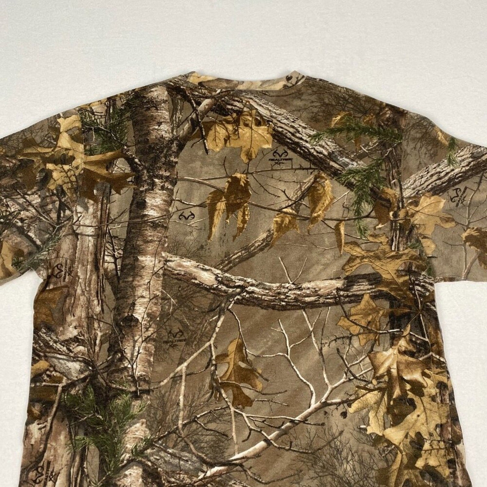 Realtree Scent Blocker Green Brown Camo Tee Size Large