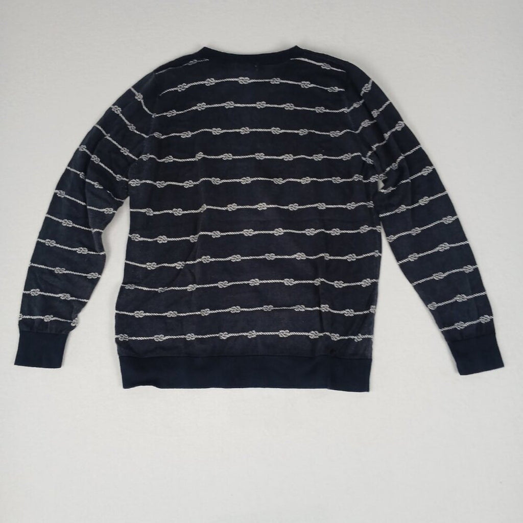 Old Navy Women’s Sail Knot Striped Navy Blue Sweater Size XL