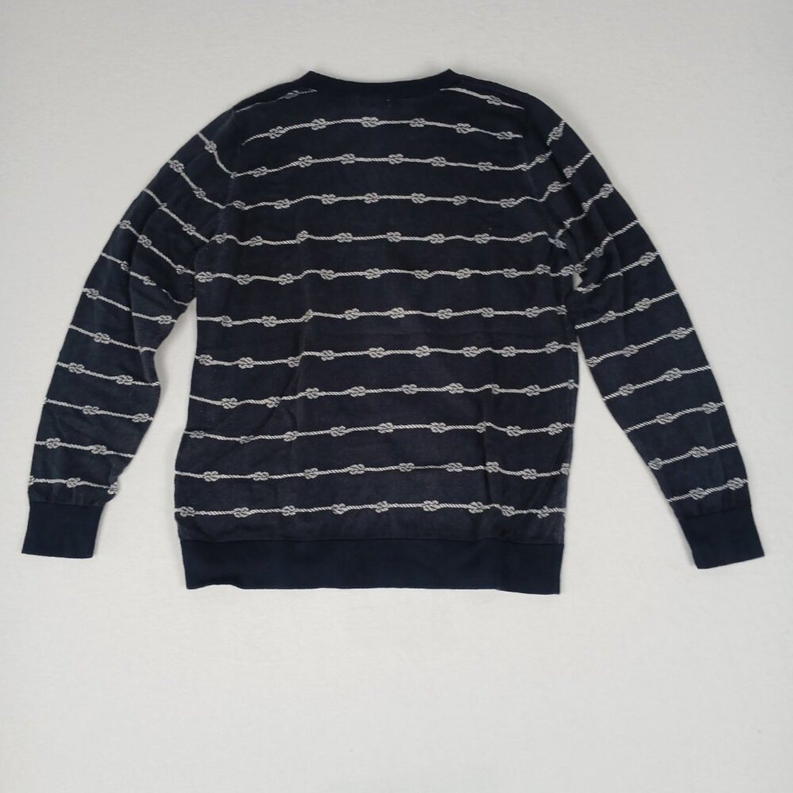 Old Navy Women’s Sail Knot Striped Navy Blue Sweater Size XL