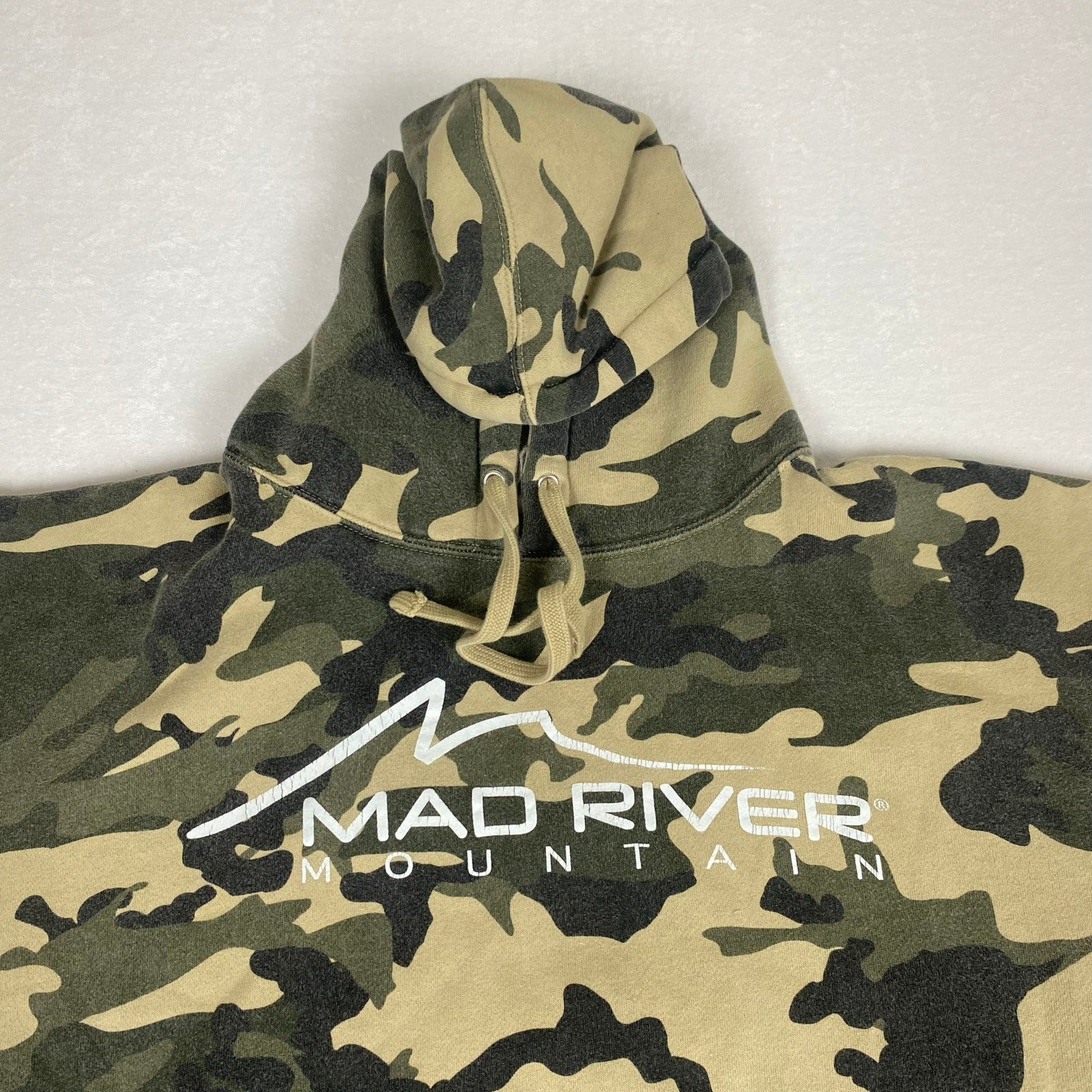 Mad River Mountain Ski Resort Green Camo Ohio Hoodie Sweatshirt