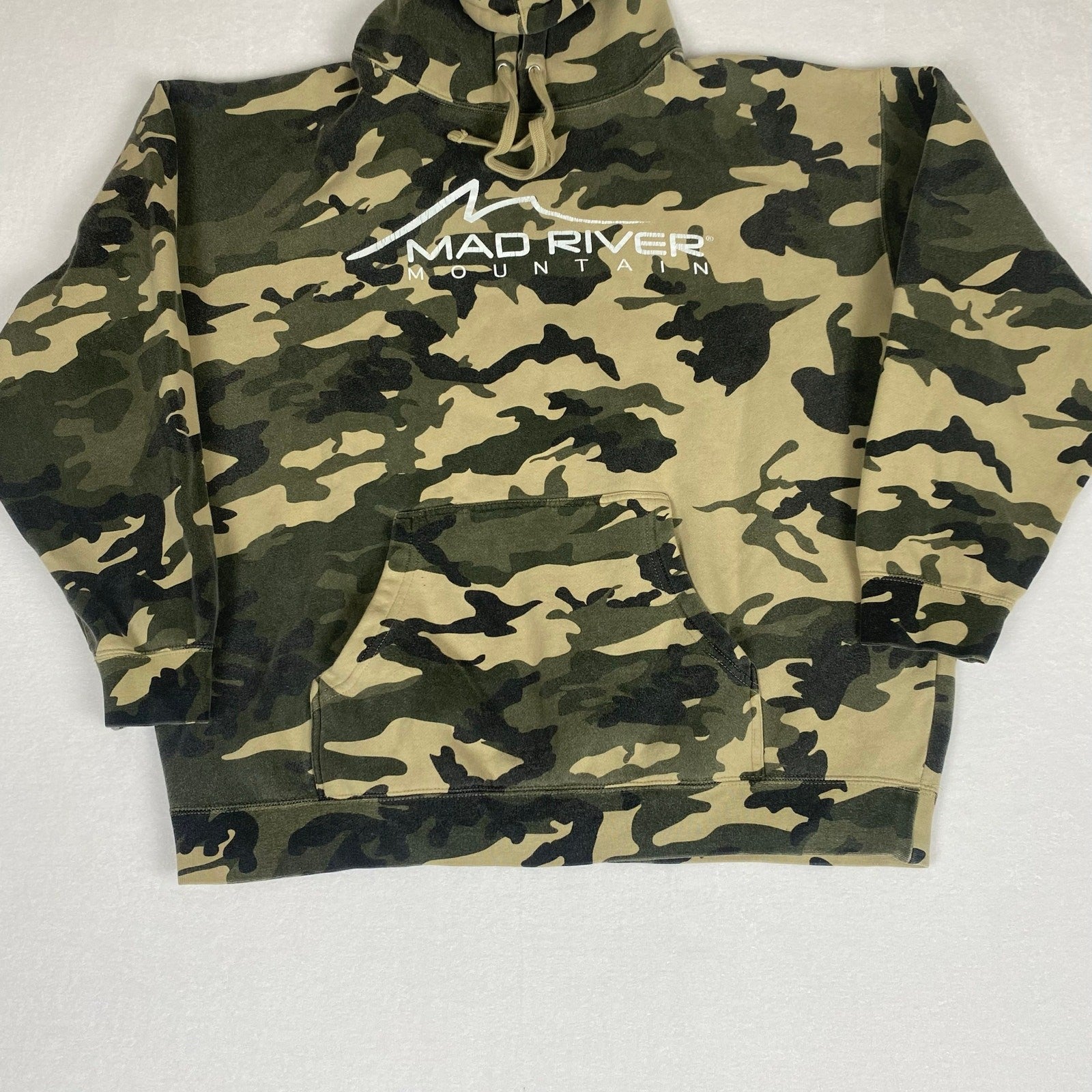 Mad River Mountain Ski Resort Green Camo Ohio Hoodie Sweatshirt