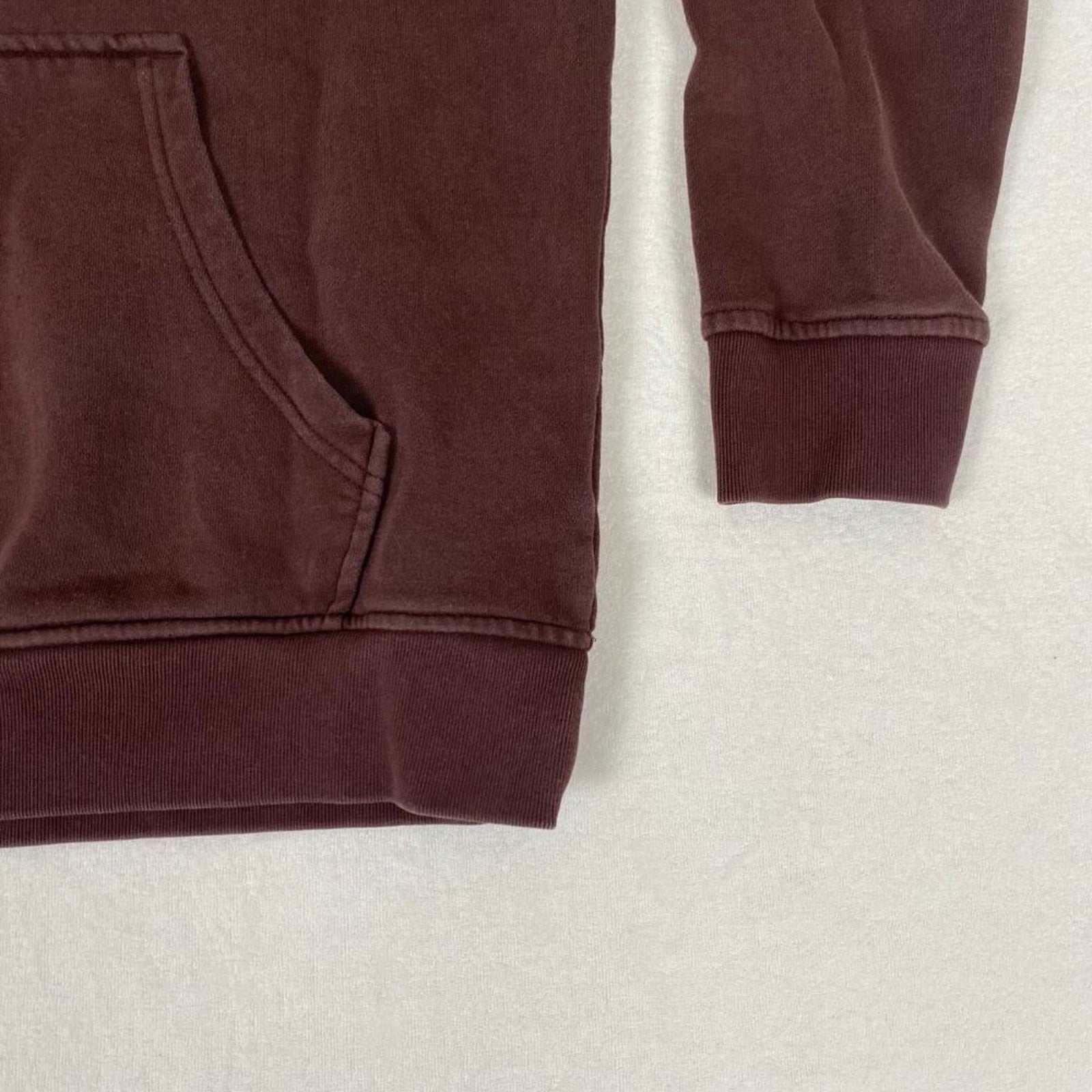 Adidas Spellout Logo Dark Maroon Brown Hoodie Sweatshirt