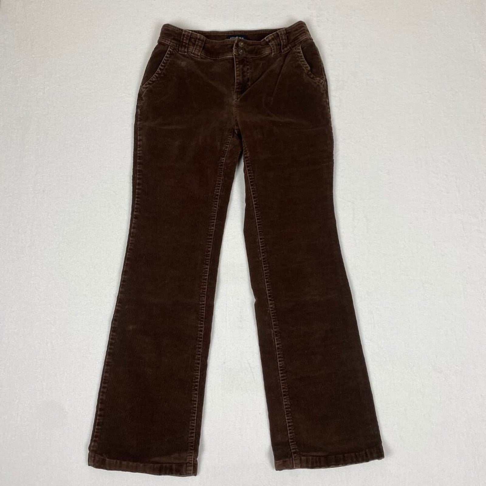 Vintage Y2K Brown Corduroy Flare Sonoma Pants Size 6