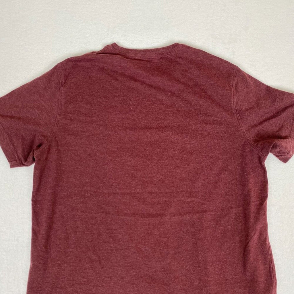 Eddie Bauer Born to Roam Camper Van Graphic Maroon Red Cotton Blend Tee Medium
