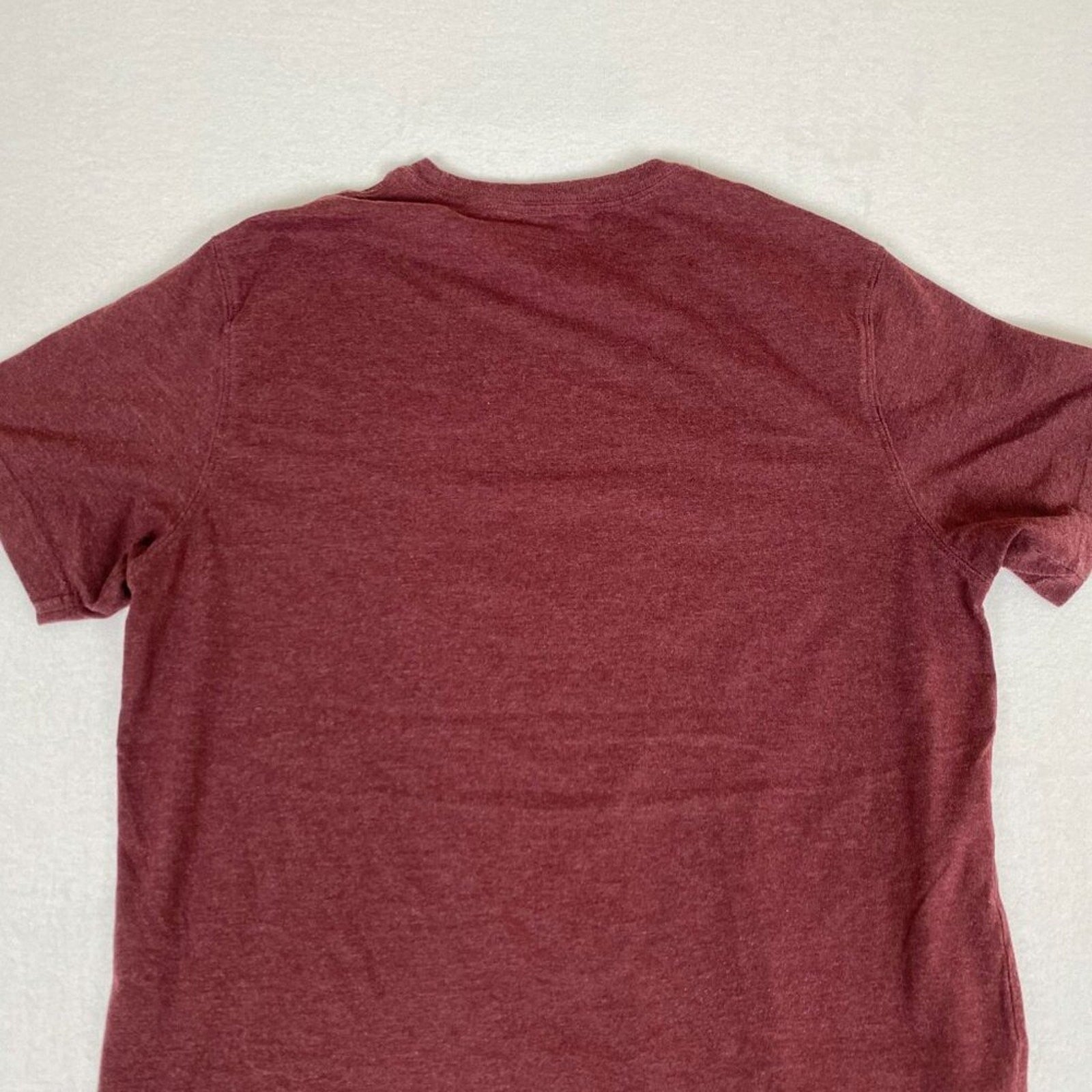Eddie Bauer Born to Roam Camper Van Graphic Maroon Red Cotton Blend Tee Medium