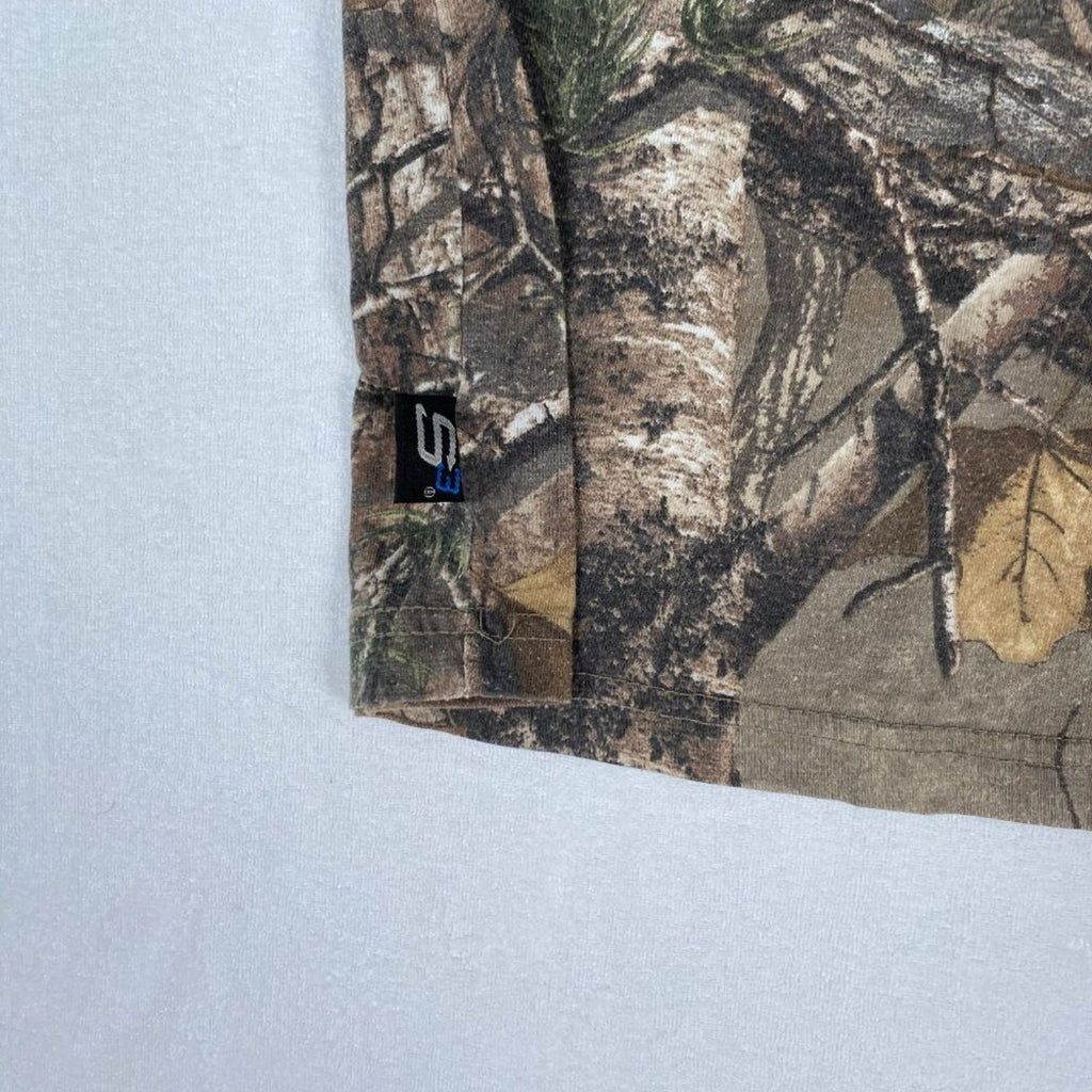 Realtree Scent Blocker Green Brown Camo Tee Size Large