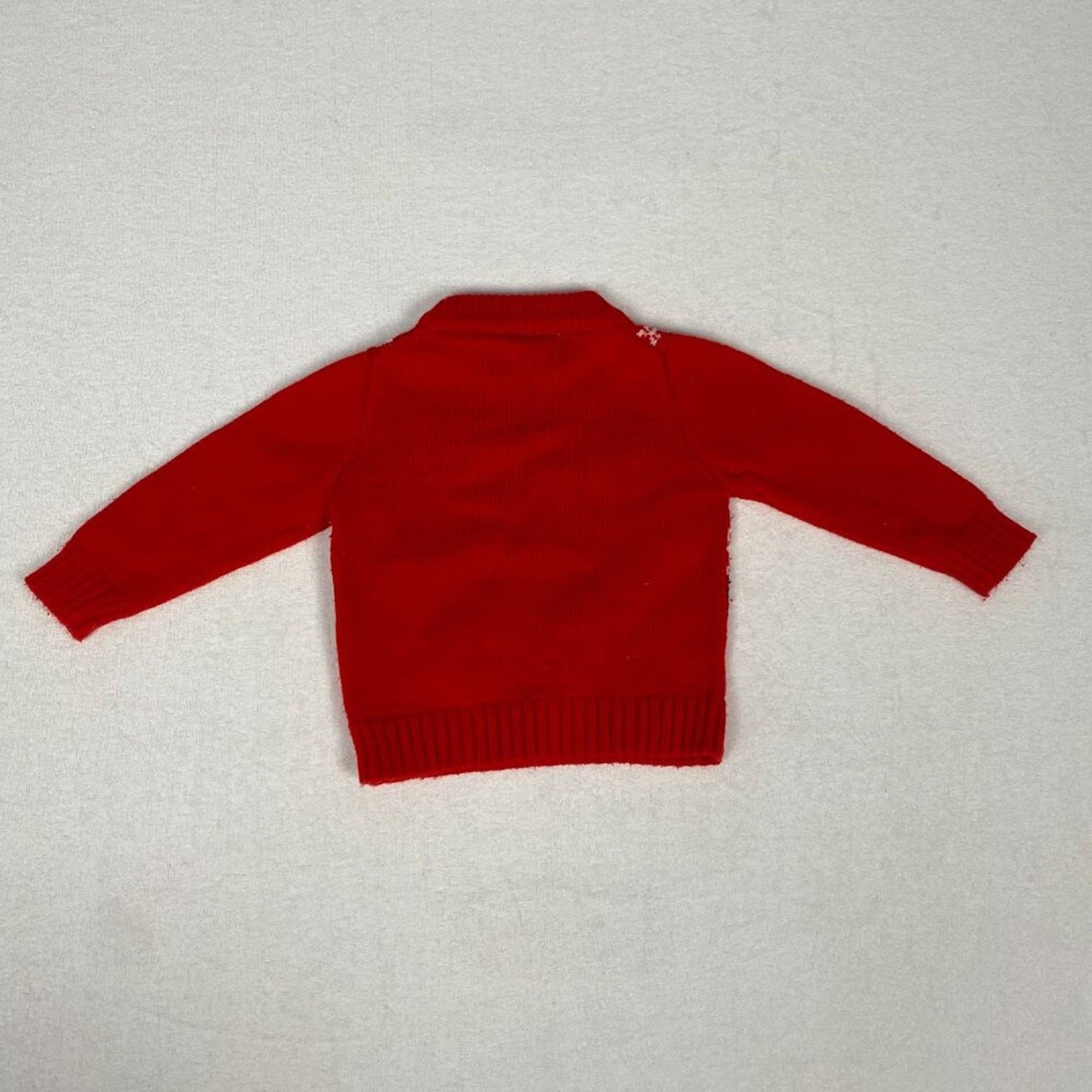 Vintage 90s Fair Isle Print Reindeer Christmas Tree Turtleneck Knit Sweater