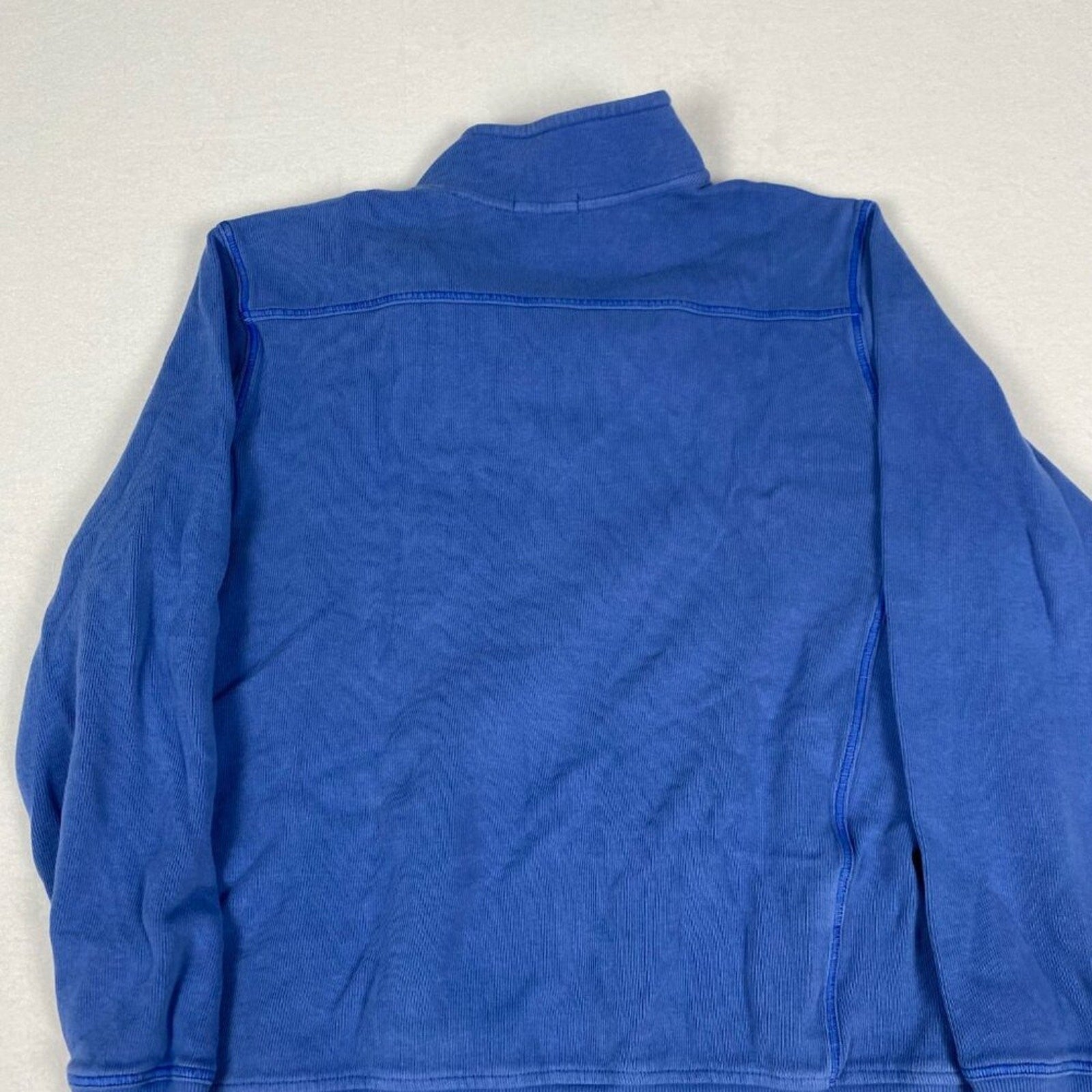 Tommy Bahama Royal Blue Cotton 1/4 Zip Pullover Sweater Size Large