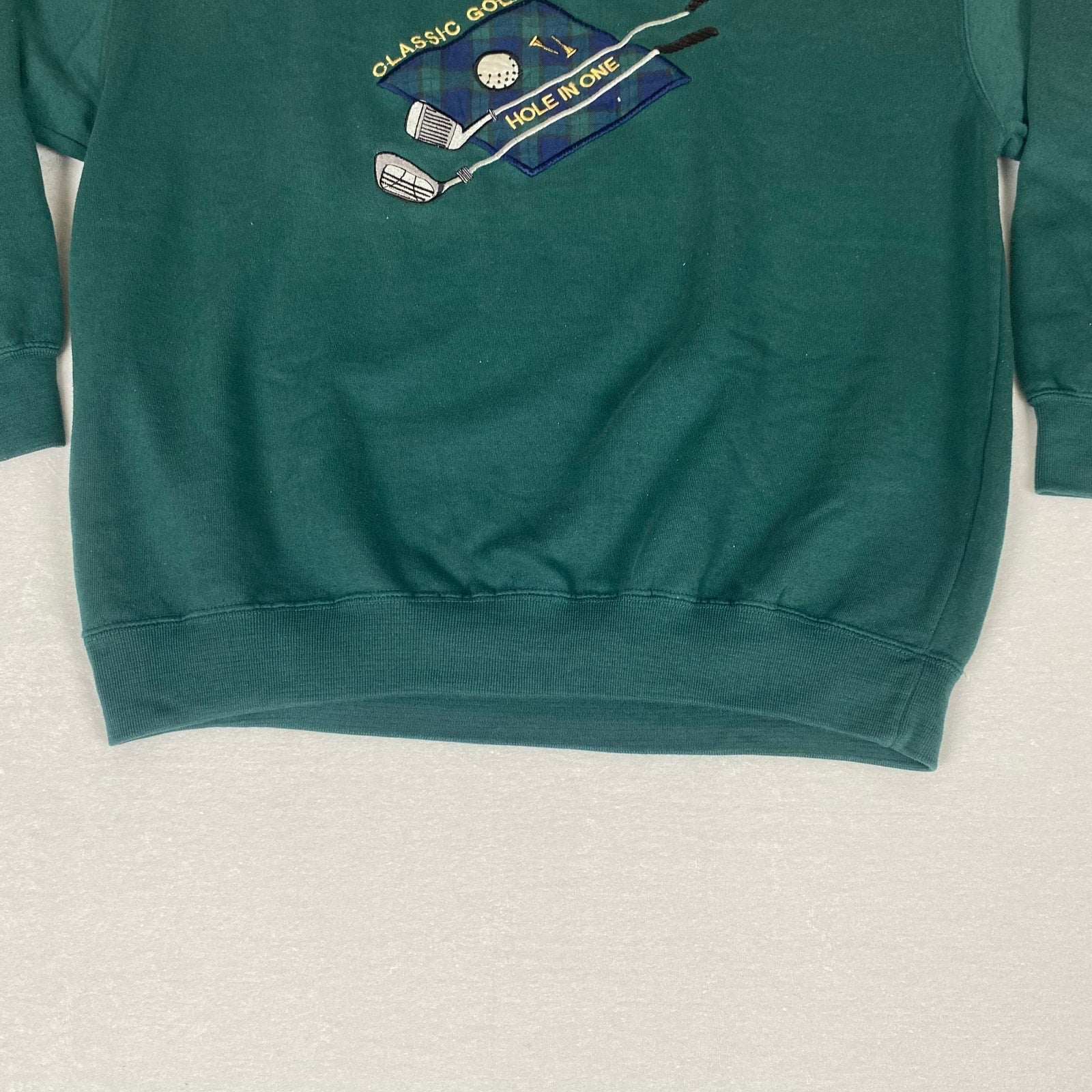 Vintage Classic Golf Put Hole in One Novelty Graphic Green Pullover Sweatshirt