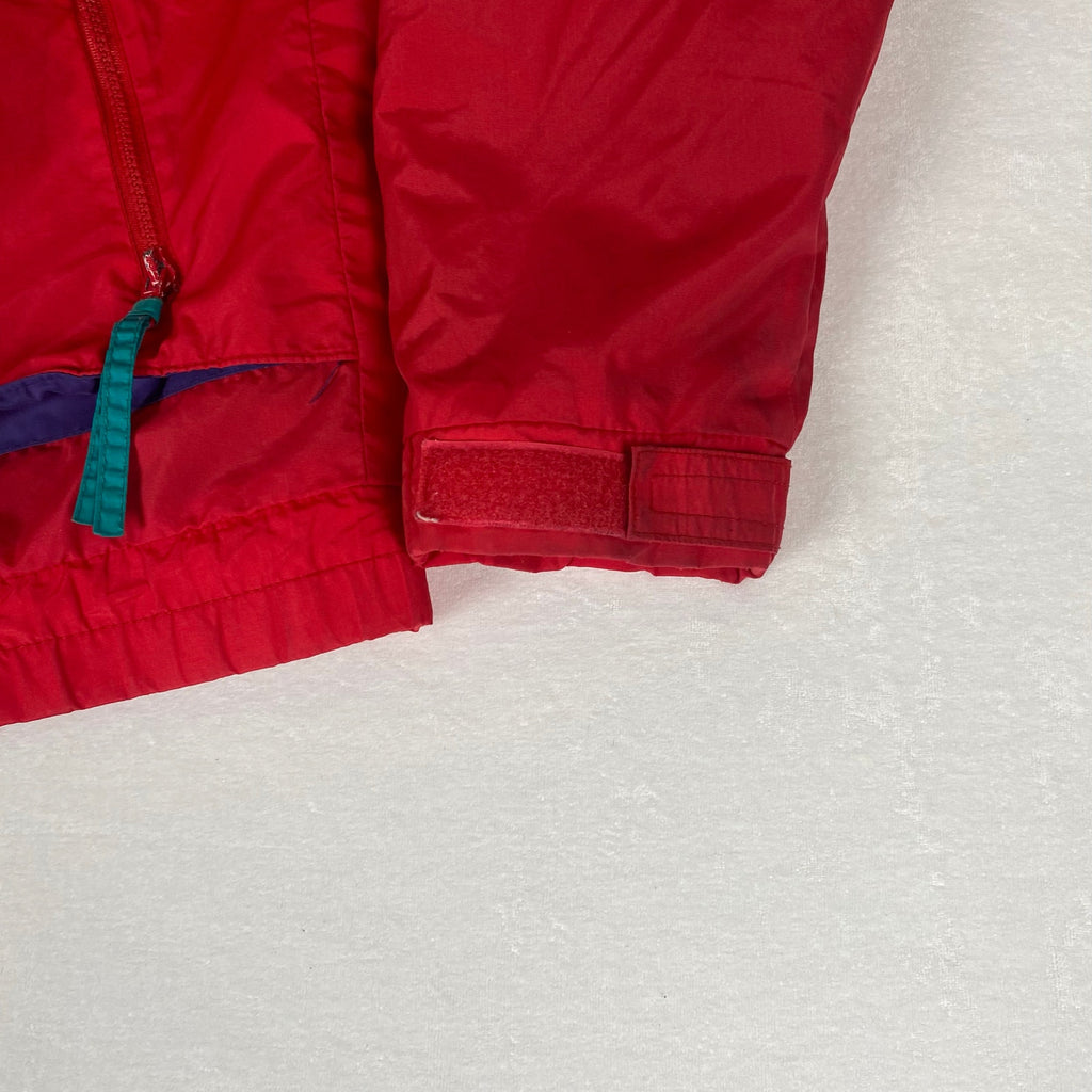 Vintage 90s Columbia Radial Sleeve Powder Keg Purple Red Windbreaker Jacket