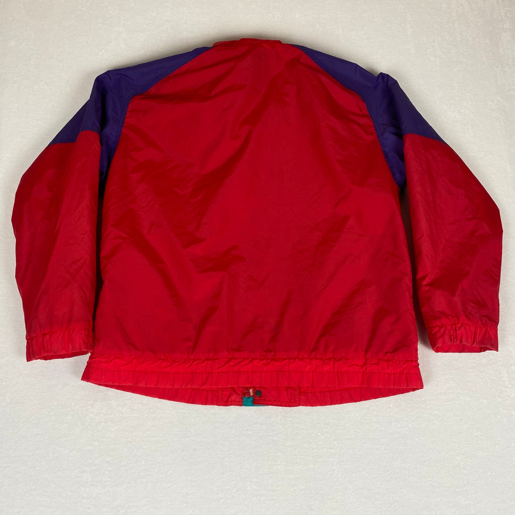 Vintage 90s Columbia Radial Sleeve Powder Keg Purple Red Windbreaker Jacket