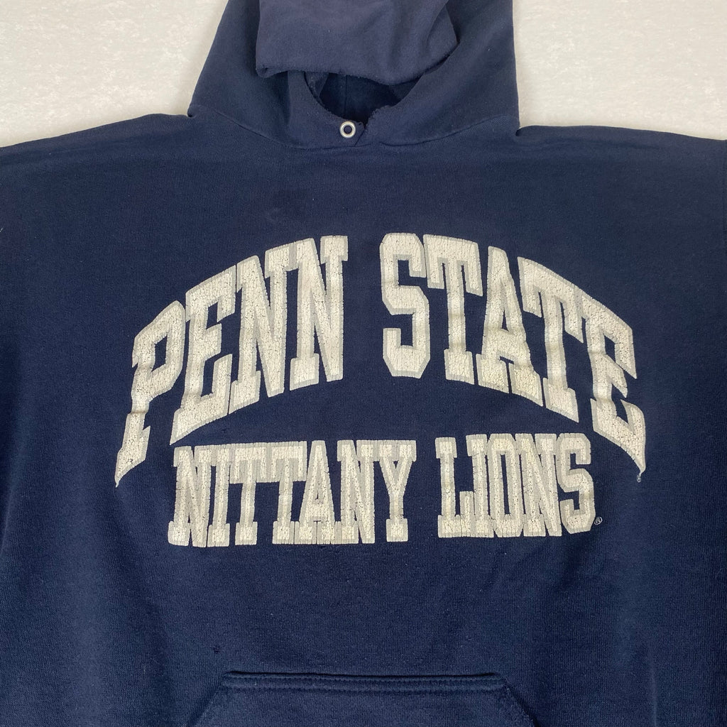 Vintage Penn State Nittany Lions Made in USA Distressed Bleach Stained Hoodie