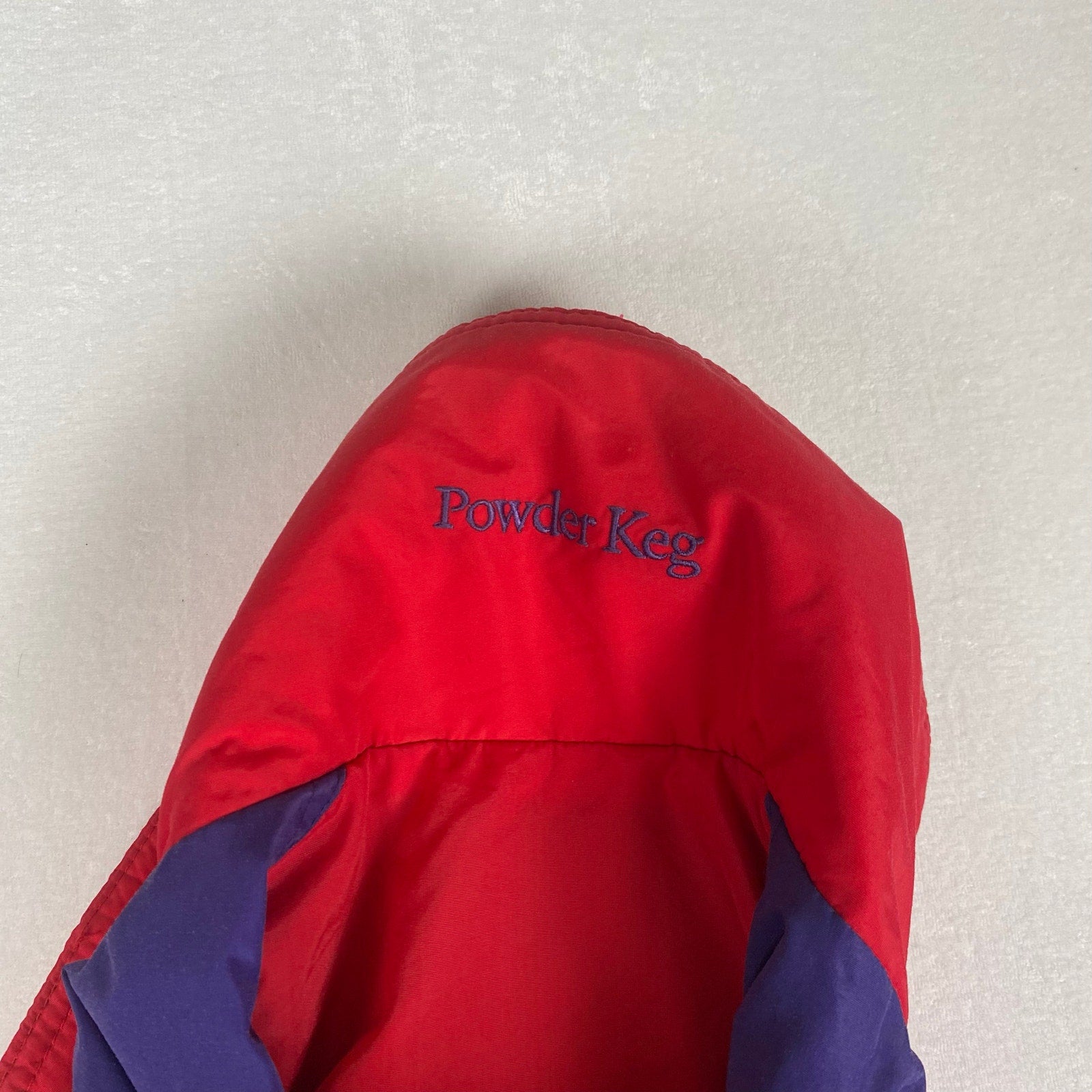 Vintage 90s Columbia Radial Sleeve Powder Keg Purple Red Windbreaker Jacket