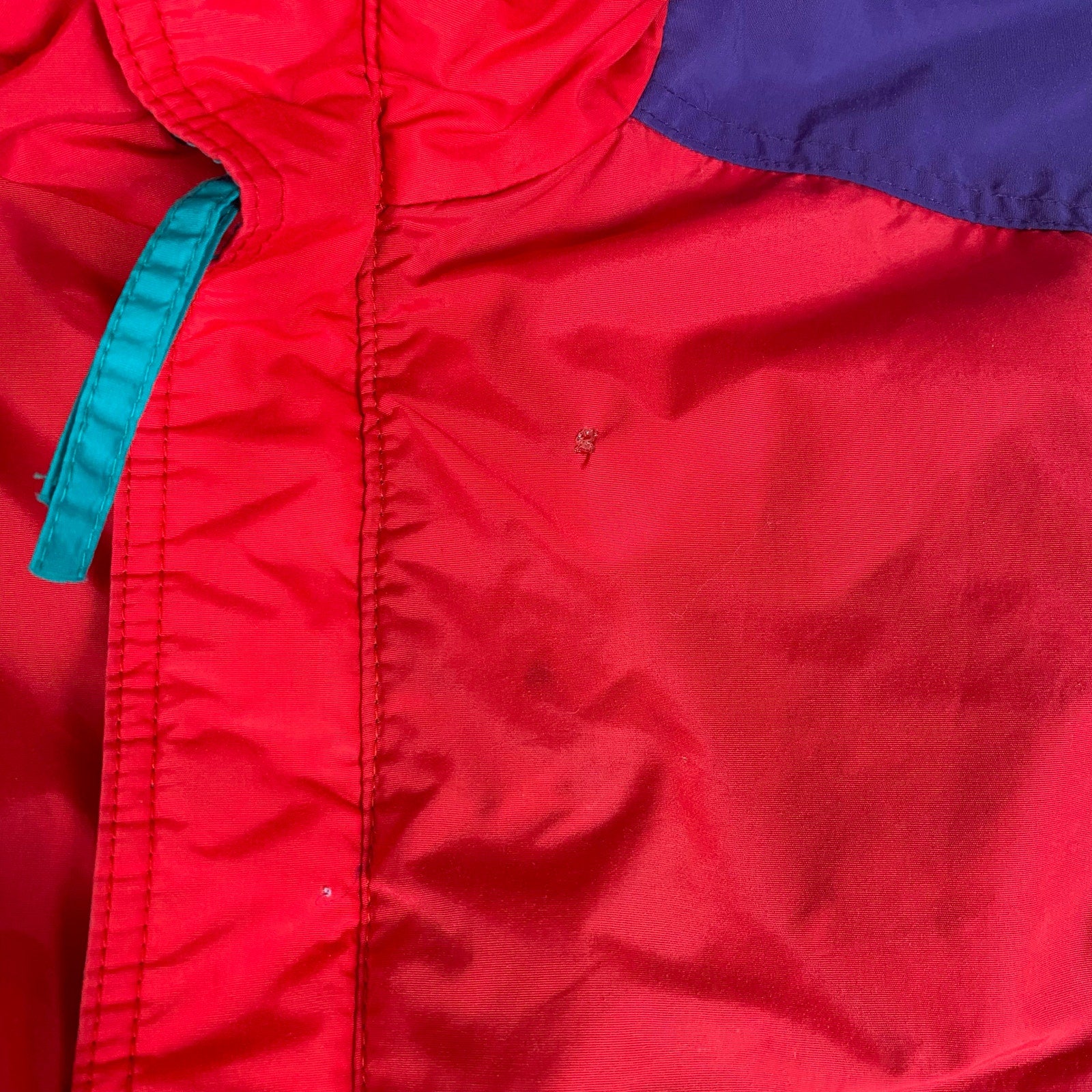 Vintage 90s Columbia Radial Sleeve Powder Keg Purple Red Windbreaker Jacket